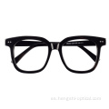 Men Bridge Transparente Unisex Acetate Frame Gafas de ojos